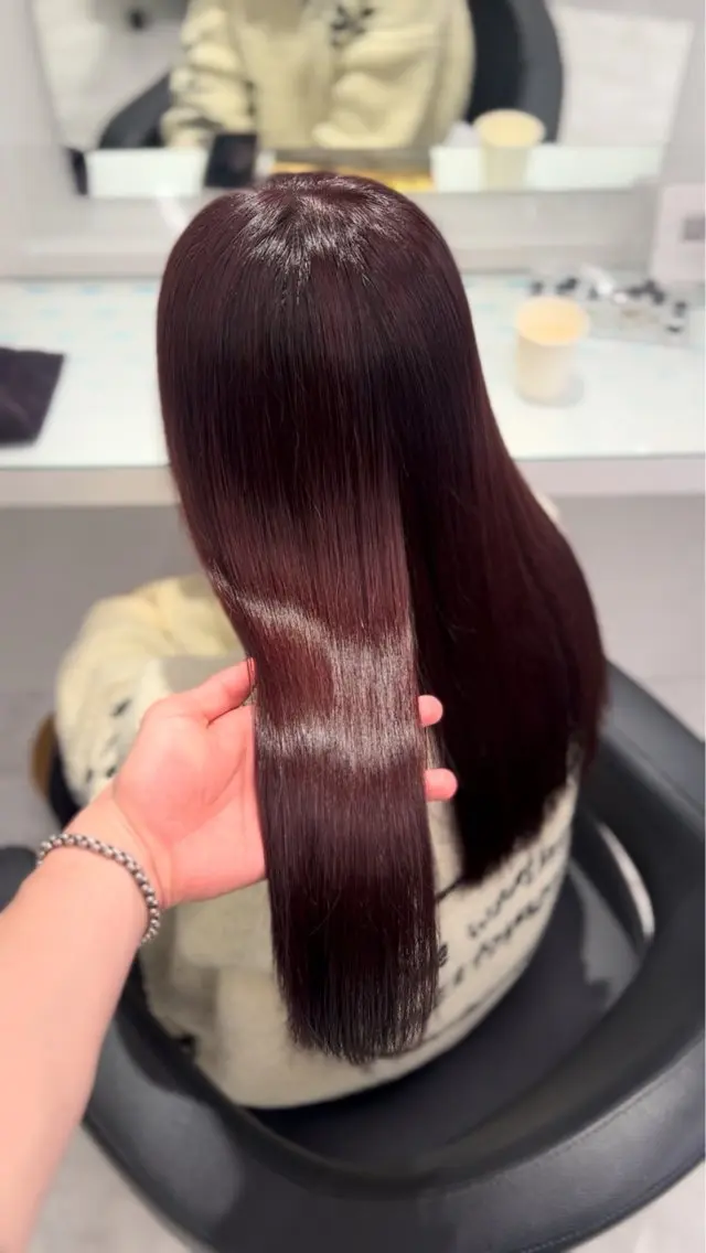 ロング カラー カット ヘアカラー トリートメント レイヤー×透明感カラ ー🕊AZUSAのヘアスタイル