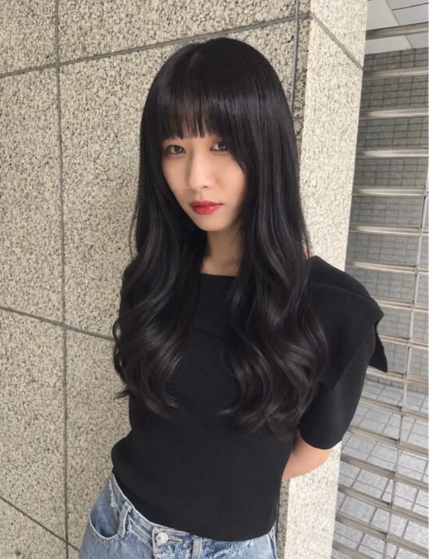 ロング エクステ シール＋ちび編み込み エクステ/梅田のヘアスタイル