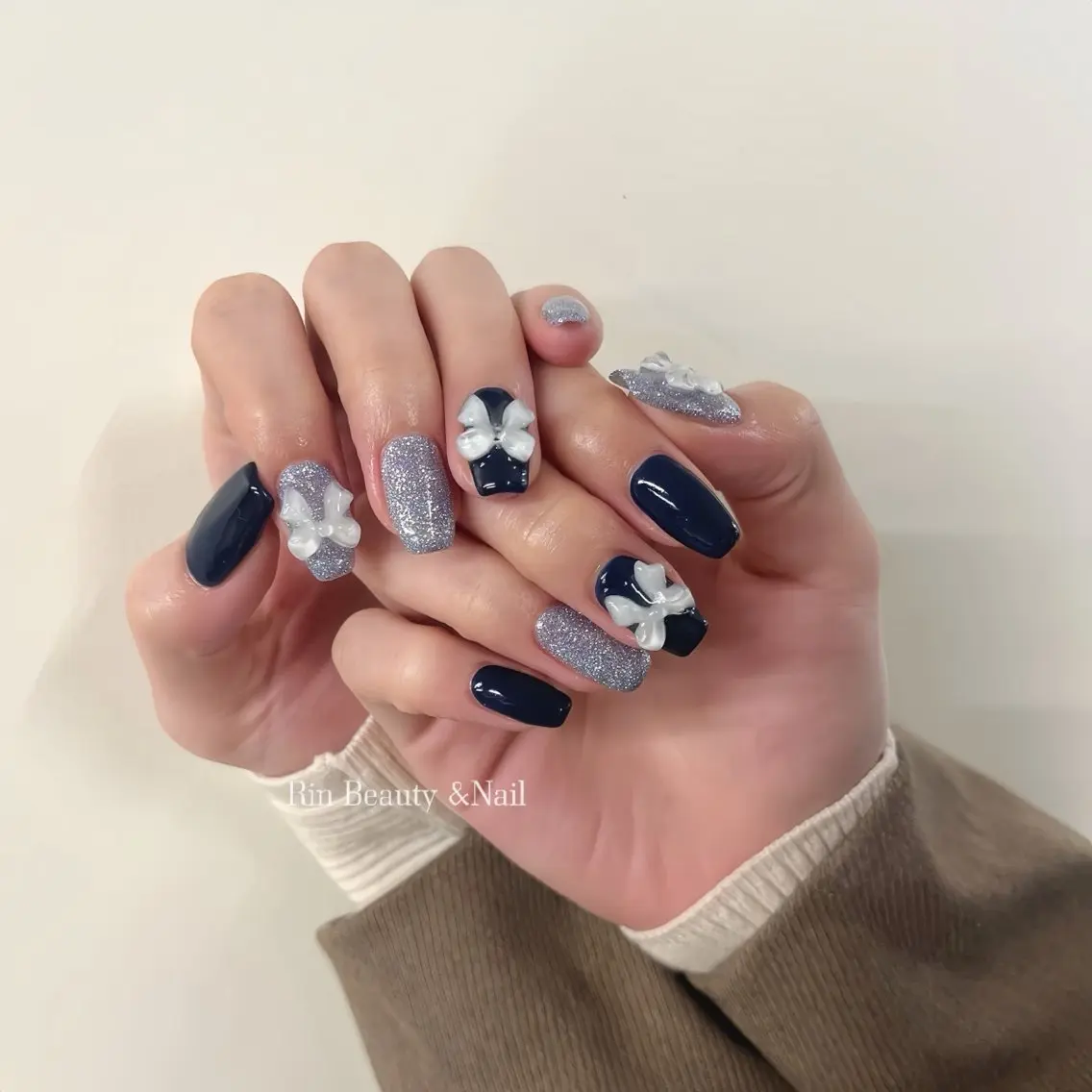 ネイル アートネイル フレンチネイル ジェルネイル 韓国ネイル ミラーネイル Rin Nail 新大久保店のネイルデザイン