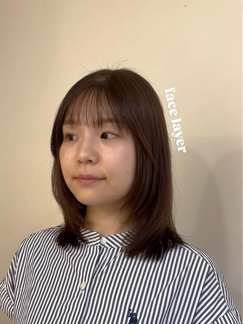 ミディアム レイヤーカット 似合わせカット /ニュアンスパーマのヘアスタイル