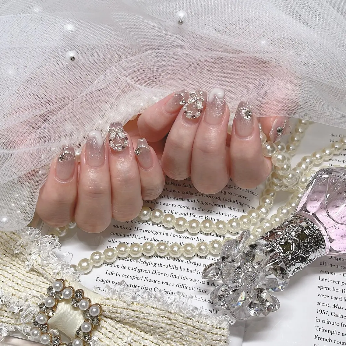 ネイル ピンク 冬ネイル クリスマス momoka 心斎橋nailのネイルデザイン
