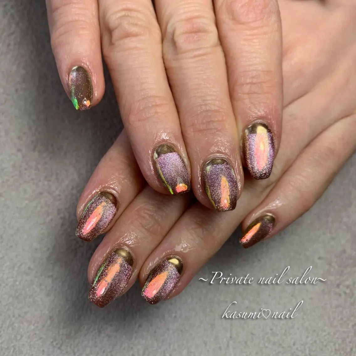 ネイル ラメ(グリッター) ミラーネイル ニュアンスネイル 冬ネイル KASUMI♡ Nailのネイルデザイン