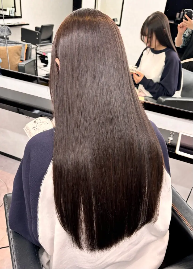 ロング 縮毛矯正 トリートメント 福島 あいりのヘアスタイル