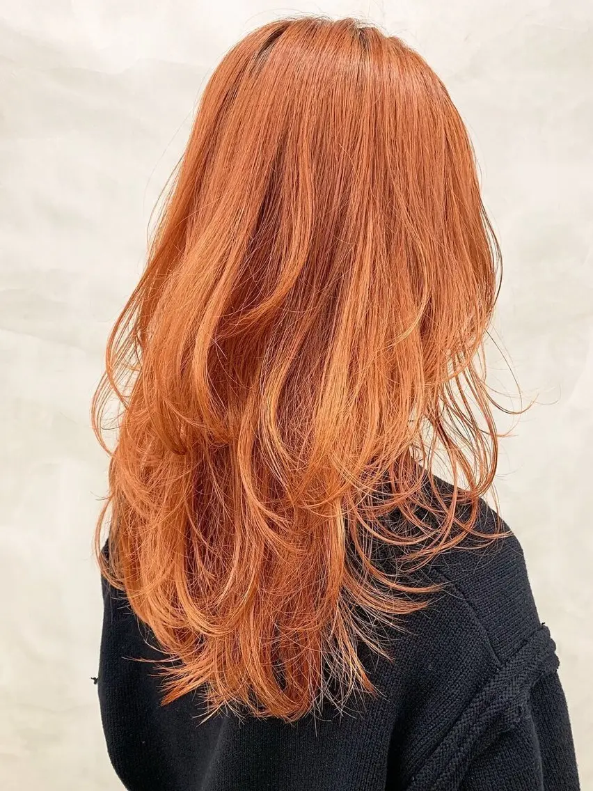 ロング ハイライト 髪質改善 レイヤーカット ロング トリートメント レディースカラー✨ urara渋谷のヘアスタイル