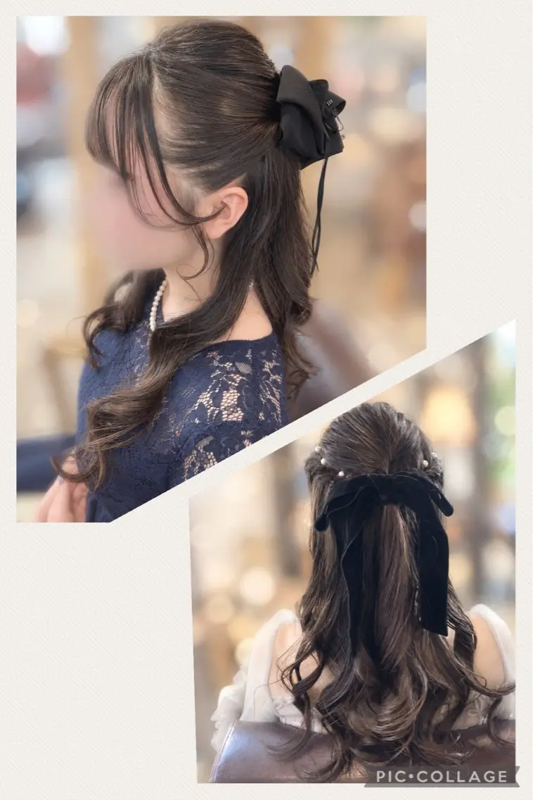 巻き髪ヘアもアップスタイルも💄🎀の写真