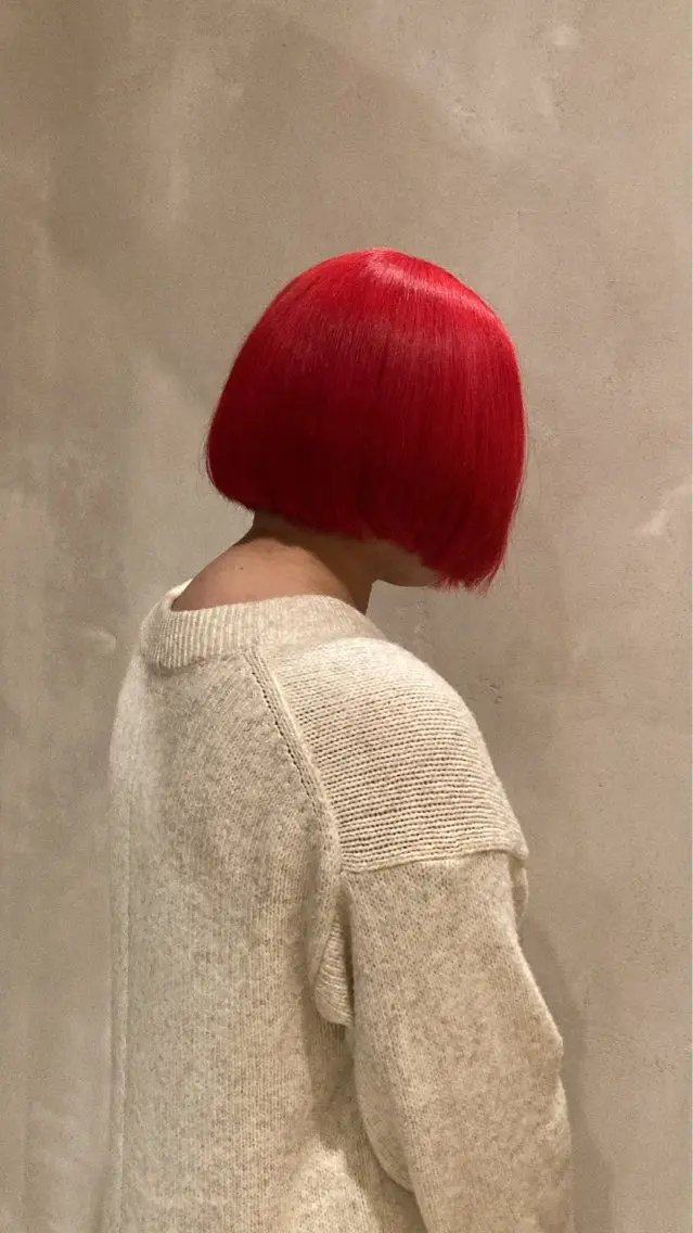 カラー ヘアカラー 🉐渋谷・ブリーチ ⭐️縮毛モデル🉐のヘアスタイル