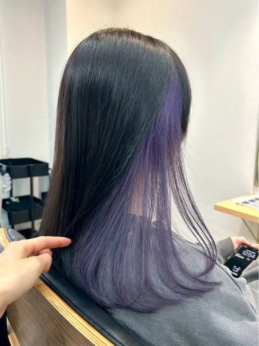 ［1ブリーチダブルカラー］インナーカラーの写真