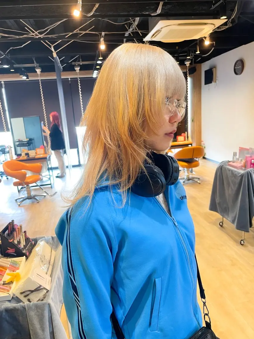 ロング カラー ダブルカラー ヘアカラー トリートメント 髪質改善/ブリーチ 田代 龍我のヘアスタイル