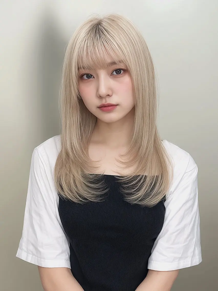 セミロング カット ヘアカラー トリートメント ココ ルアナのヘアスタイル