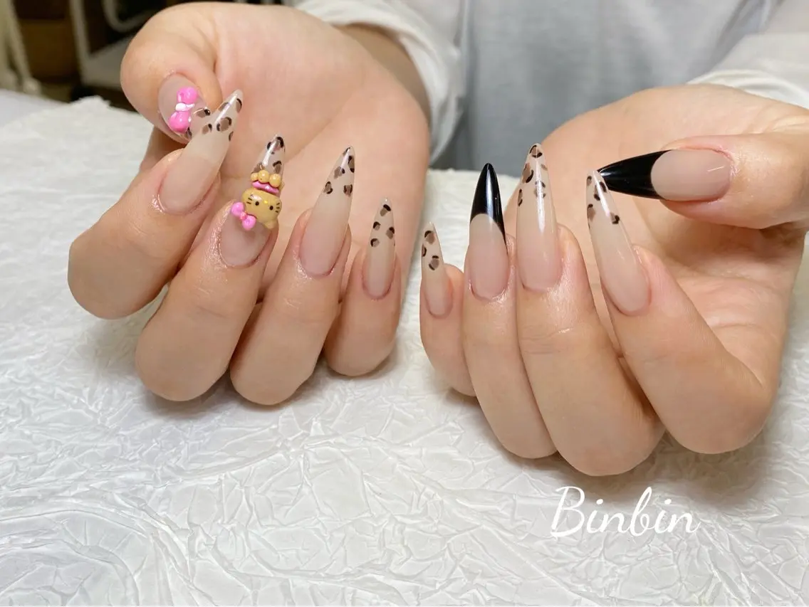 🉐チップ長さ出し💅🏻シンプル持ち込みデザイン💕初回オフ無料の写真