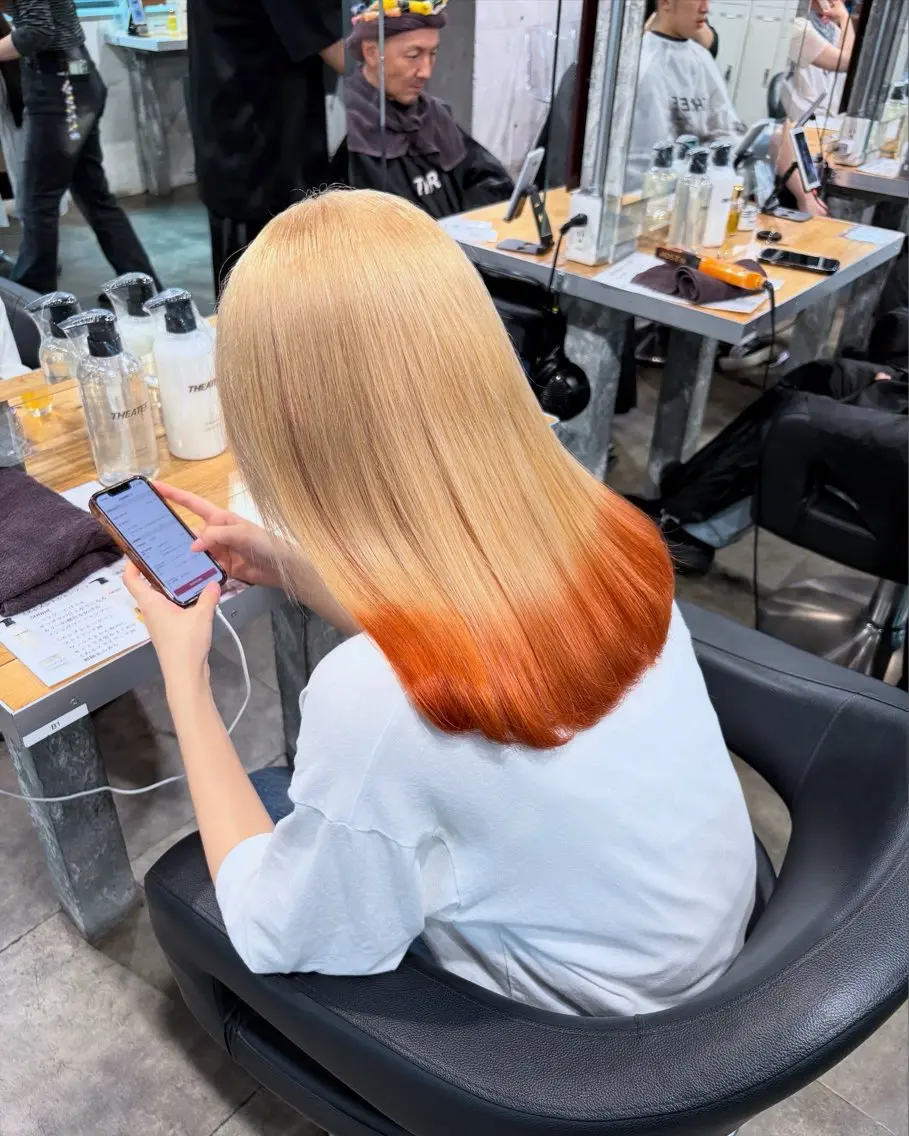 セミロング カラー ヘアカラー トリートメント ヘッドスパ ハイトーン 横浜💞ミオのヘアスタイル