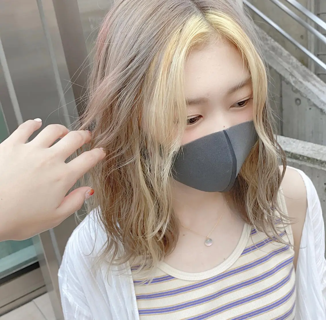 ミディアム 🤍ムラ修正ブリーチ 🤍原宿/YUUのヘアスタイル