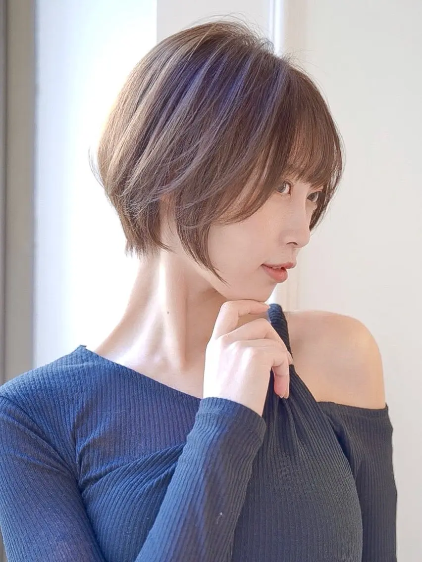 ショート ハンサムショート 丸みショート ショートヘア レイヤー⭐️カラー ⭐️平川雅史のヘアスタイル