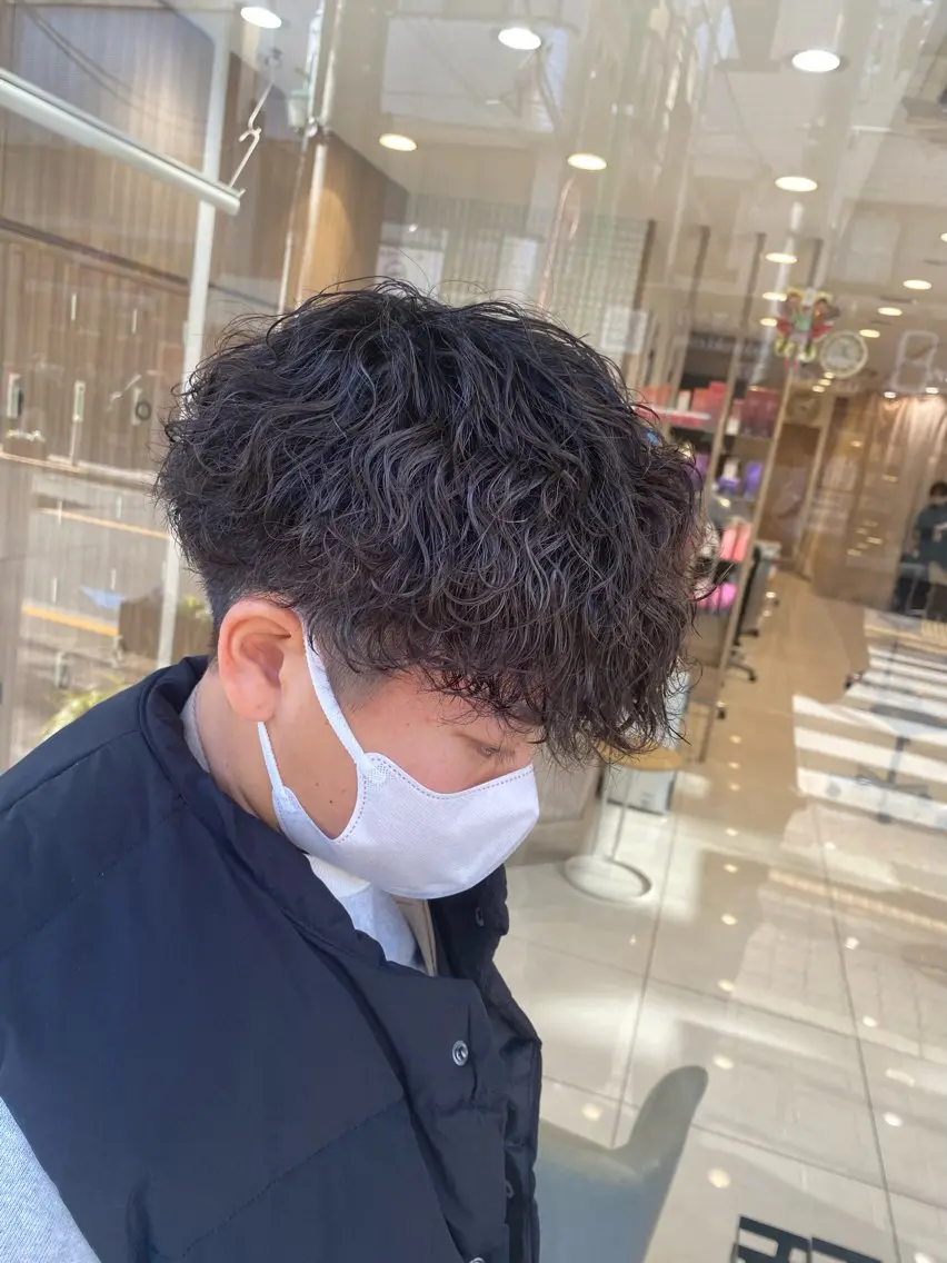 パーマ メンズ メンズパーマ 波巻きパーマ カット パーマ SENA 再現性 パーマと縮毛矯正のヘアスタイル