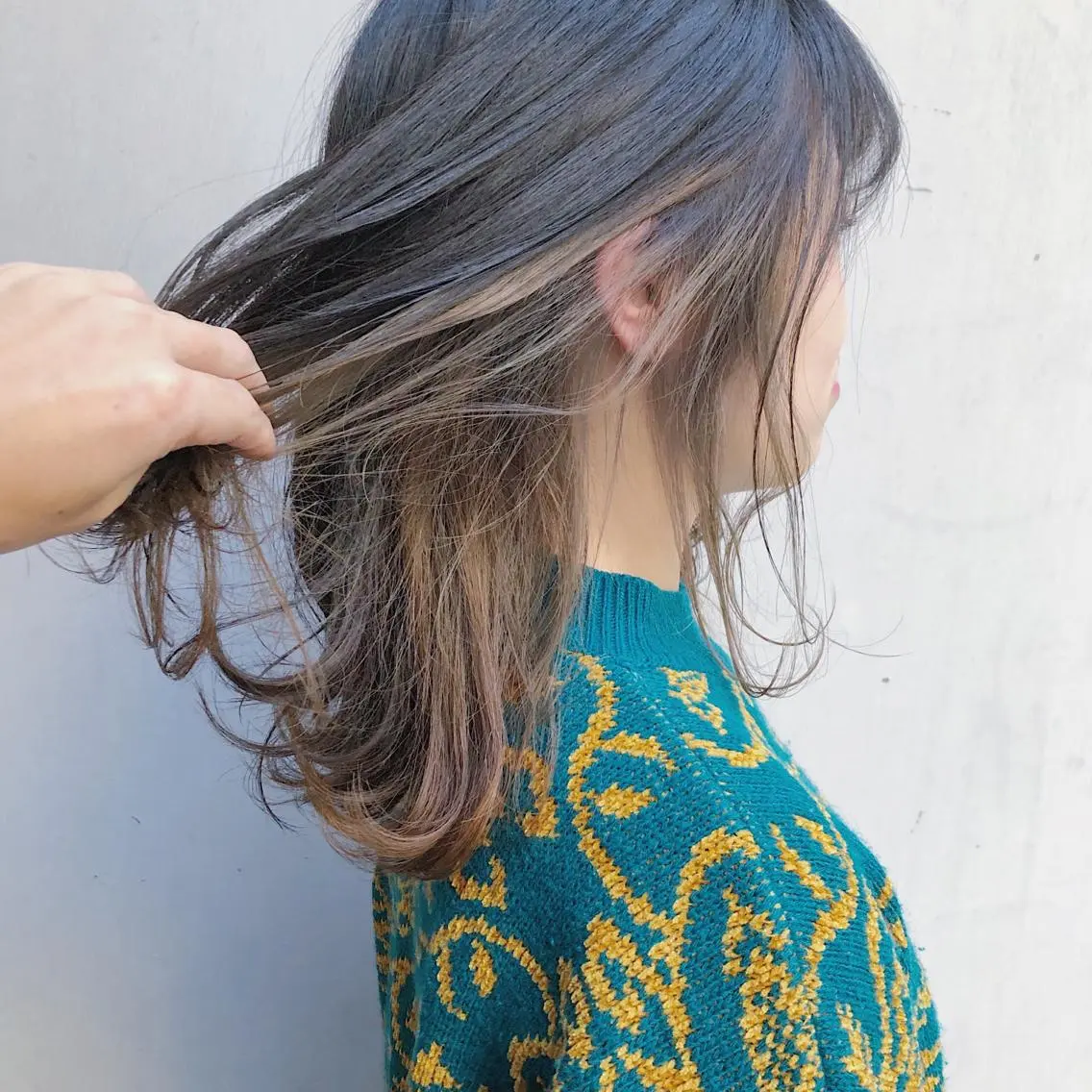 ミディアム カラー カット ヘアカラー トリートメント 山中 直輝のヘアスタイル