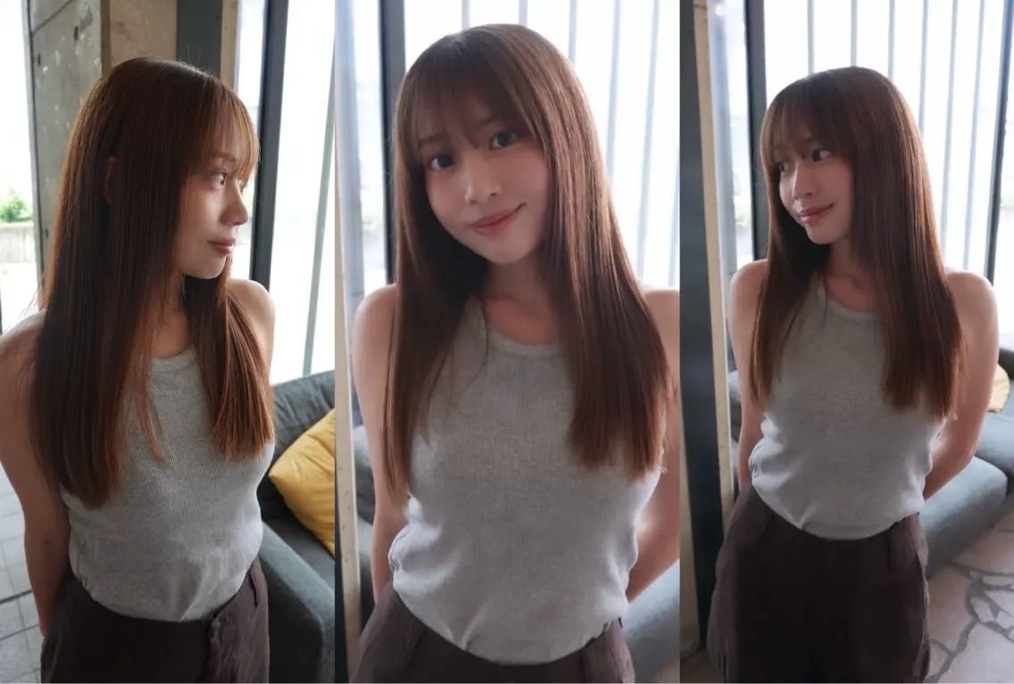 ロング カラー カット ヘアカラー トリートメント 只野 真衣のヘアスタイル