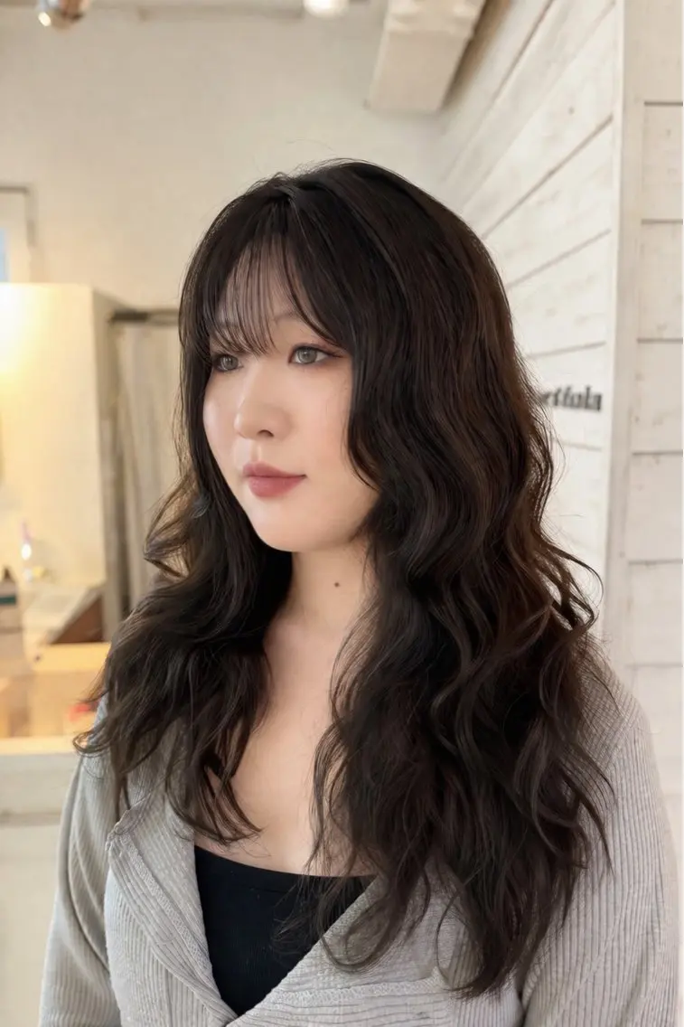 ロング ロング パーマ 似合わせレイヤー ‪ෆ‪.*艶髪補修のヘアスタイル