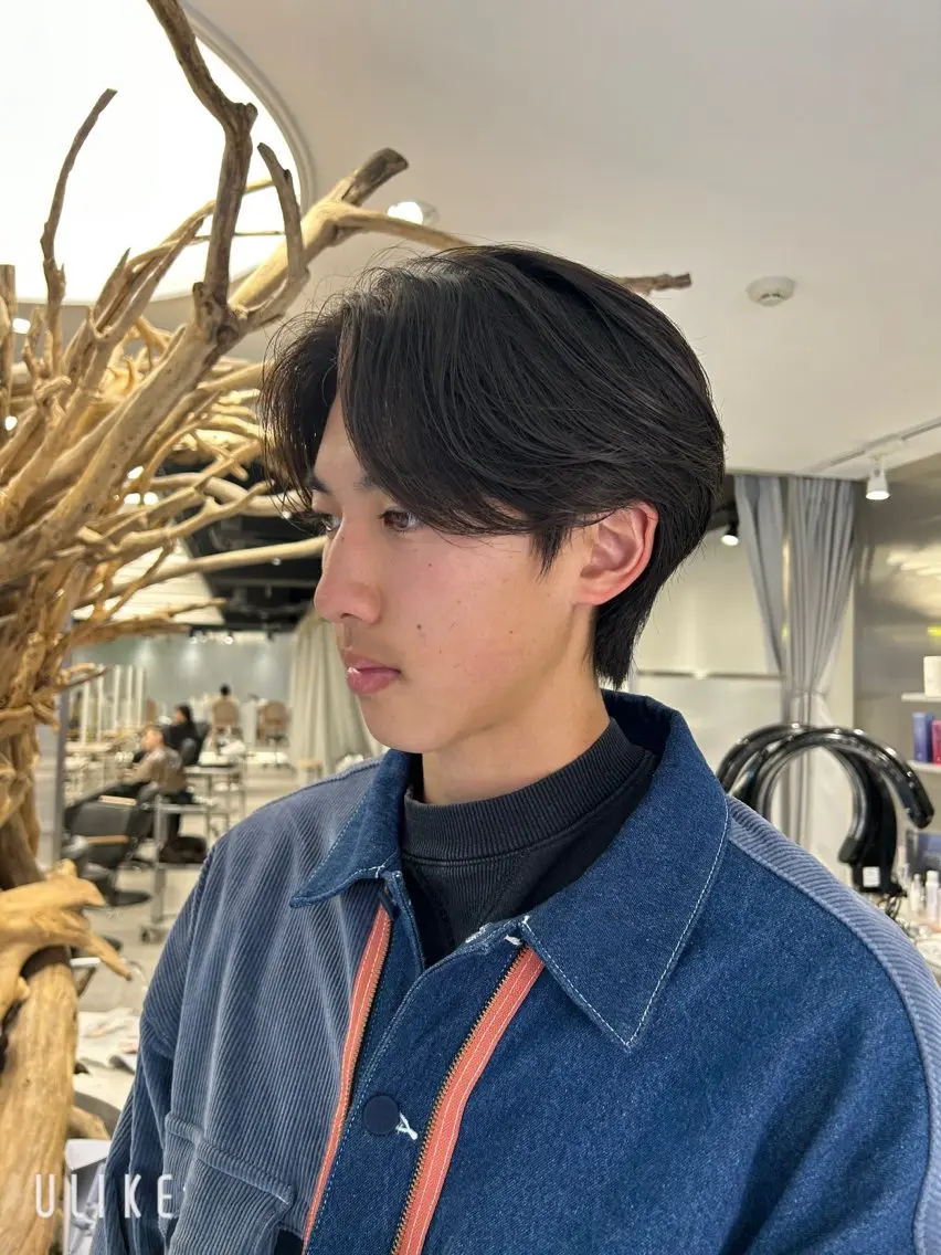 ショート パーマ カット パーマ 透け感ベージュ /ミハルのヘアスタイル