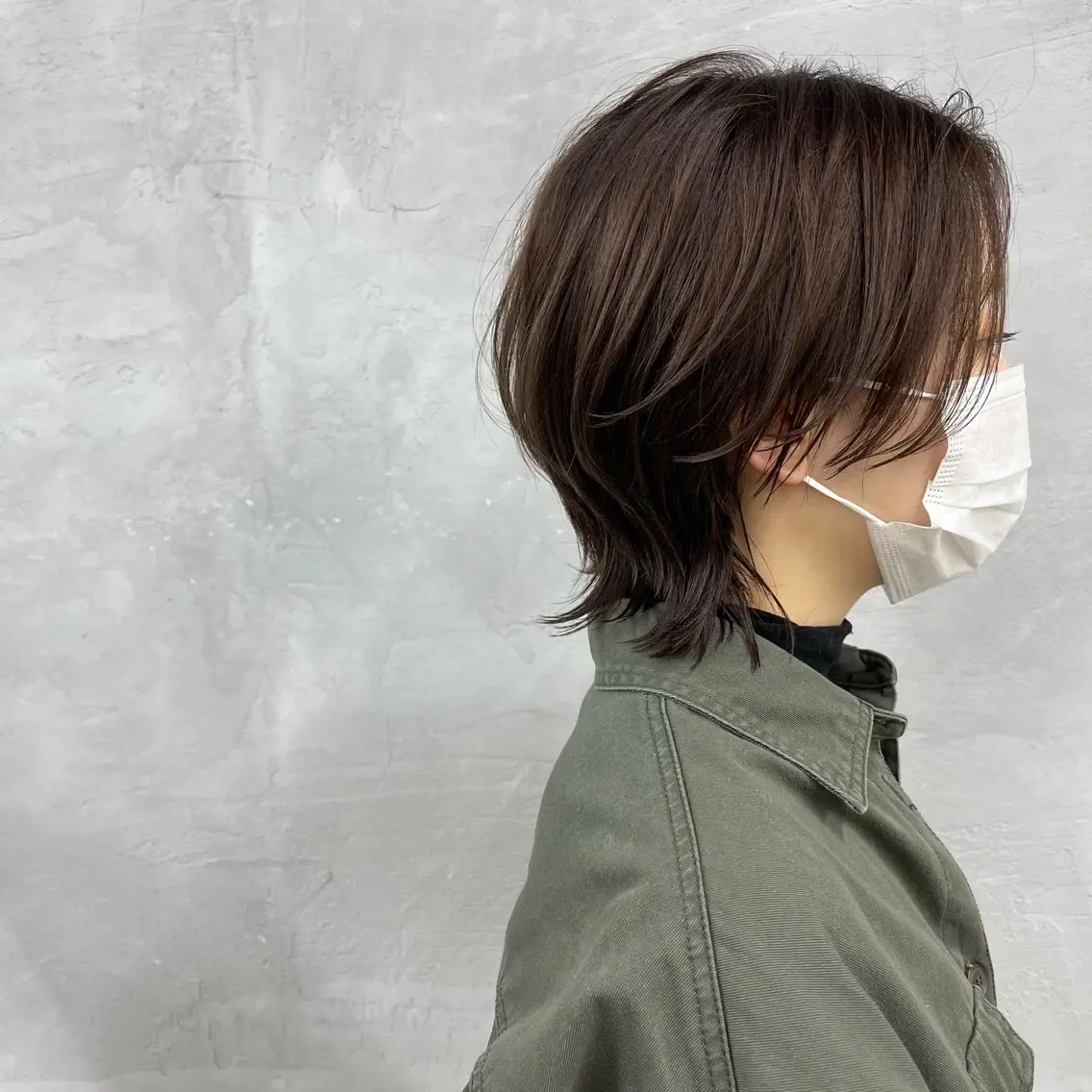 ミディアム カラー ブラウンカラー ウルフカット カット ヘアカラー トリートメント 田畑 智規のヘアスタイル