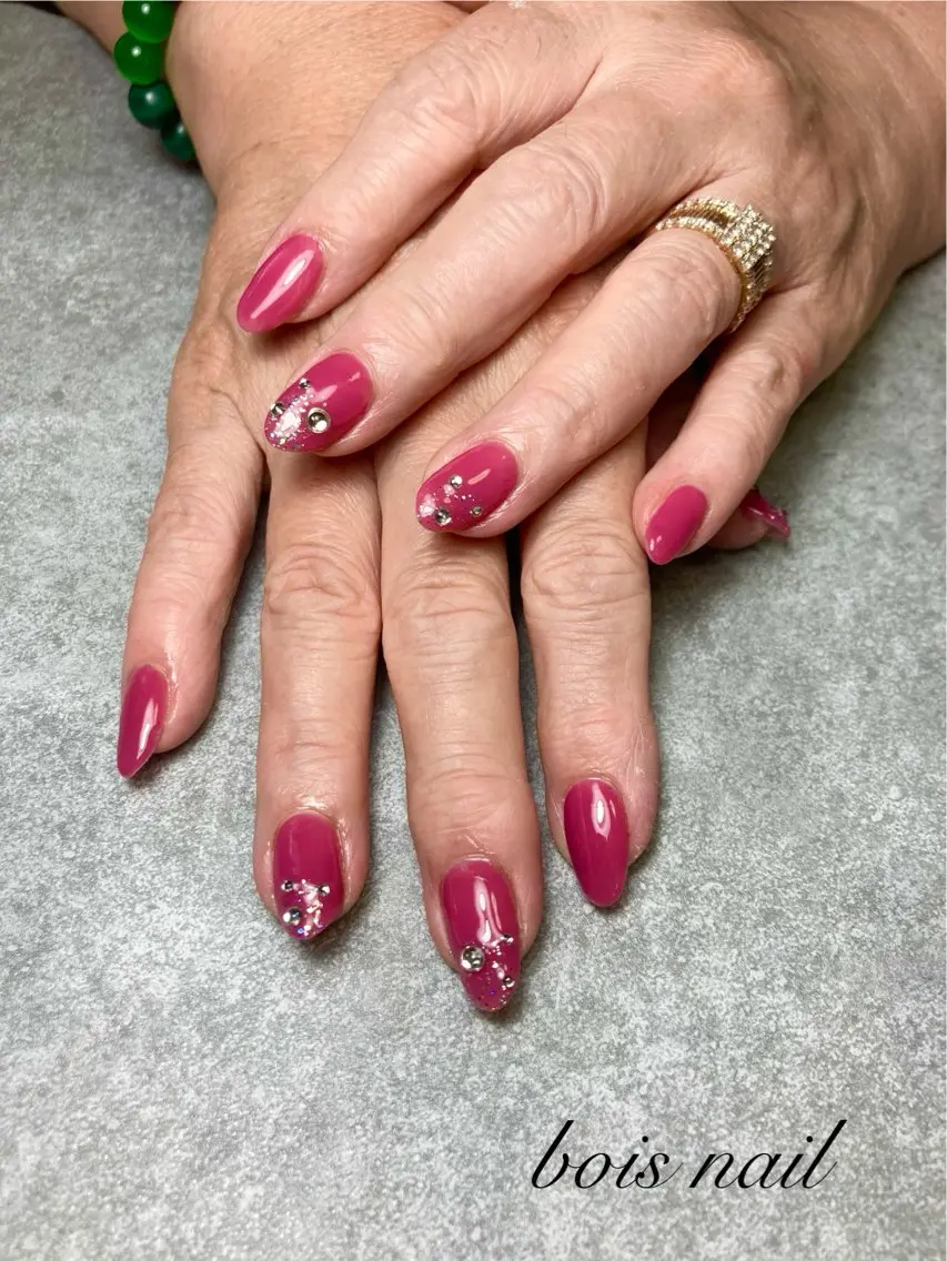 ネイル ワンカラーネイル bois nail ボワネイル北巽のネイルデザイン