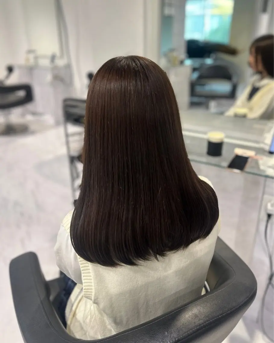 ロング カラー カット ヘアカラー トリートメント 表参道/透明感カラー /暗髪/ジュキヤのヘアスタイル