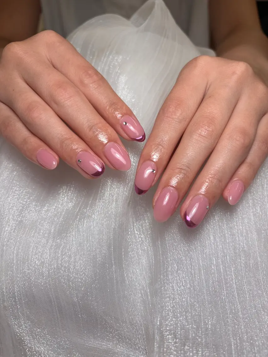 ネイル ハンドネイル ユリ🎀長さだし/ パラジェル/持ち込みのネイルデザイン