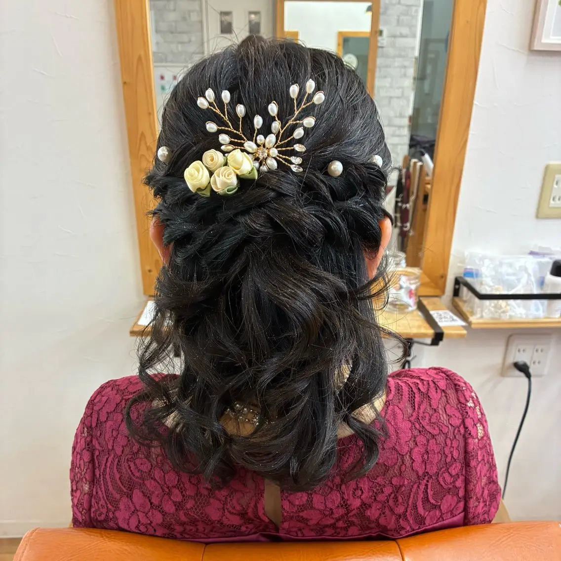 ロング ヘアアレンジ 成人式 結婚式・ブライダル トリートメント ヘアセット KAREN🕊️ 大宮美容室のヘアスタイル