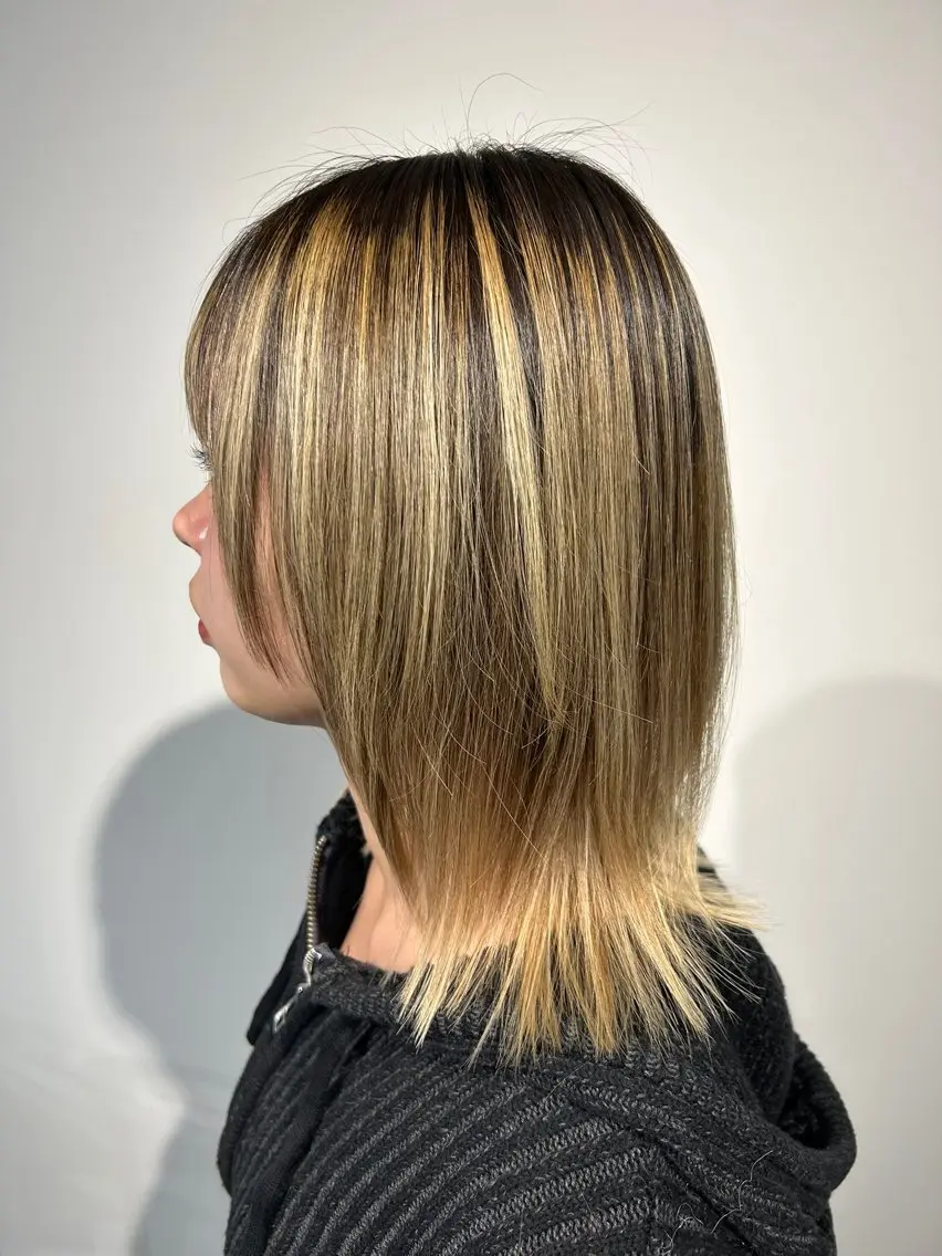 ミディアム ヘアカラー カラーアンドケアリタ kitamuuuのヘアスタイル