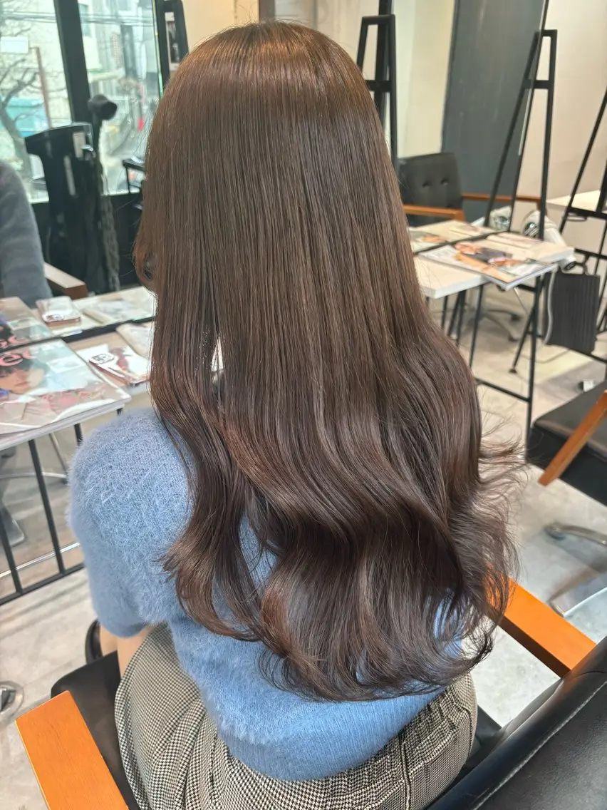 ロング カラー ブリーチ ブラウンカラー 透明感カラー ダブルカラー ブリーチなしカラー ‎Lby home 🪽mikuのヘアスタイル