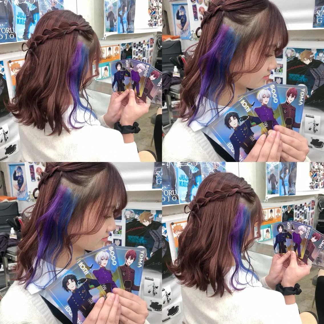 ミディアム カラー ブリーチ ブラウンカラー イヤリングカラー インナーカラー レッドカラー 推しカラー✨ オタク美容師ユウカのヘアスタイル