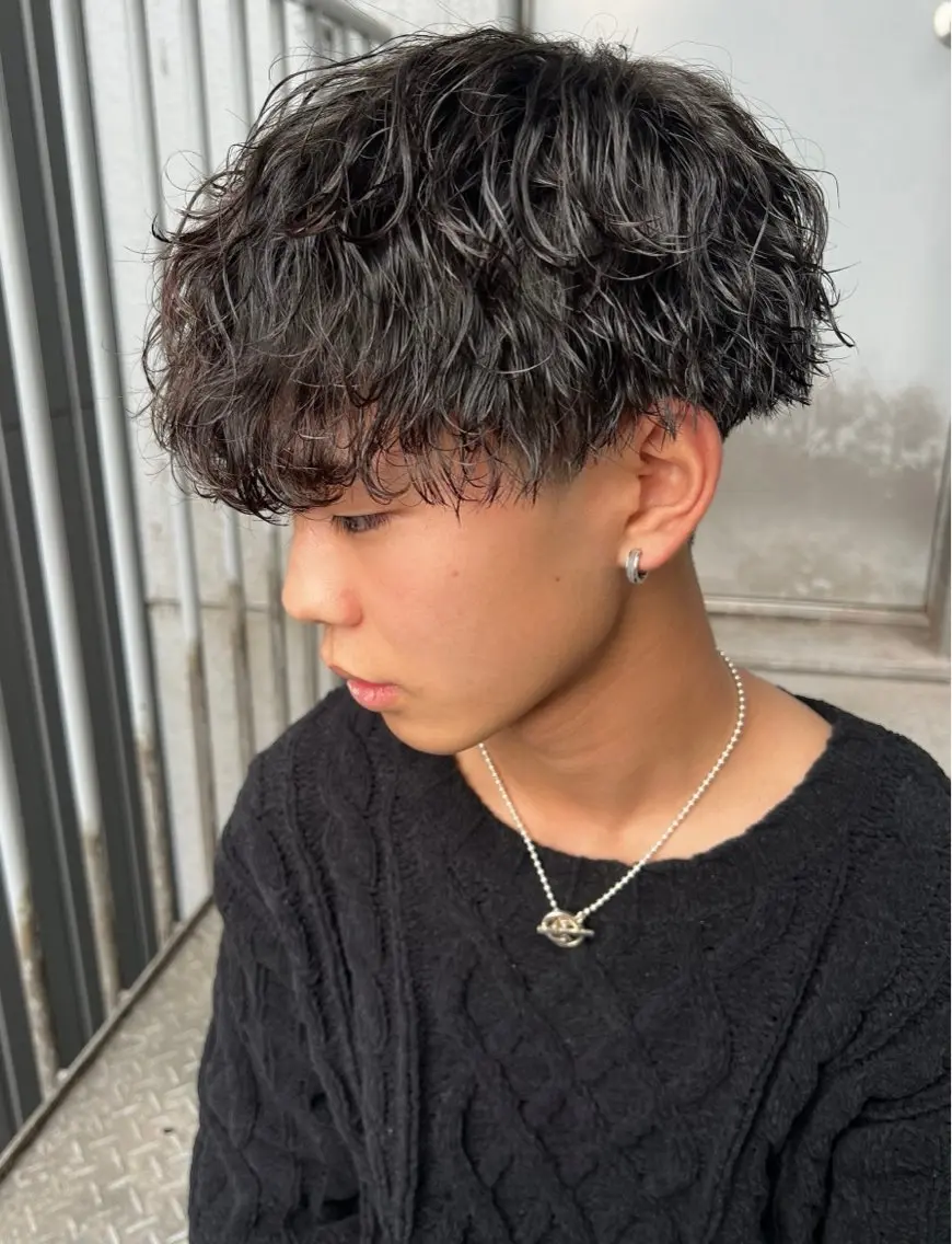 パーマ メンズ メンズパーマ特化/ シャドウ/波巻/陸翔のヘアスタイル