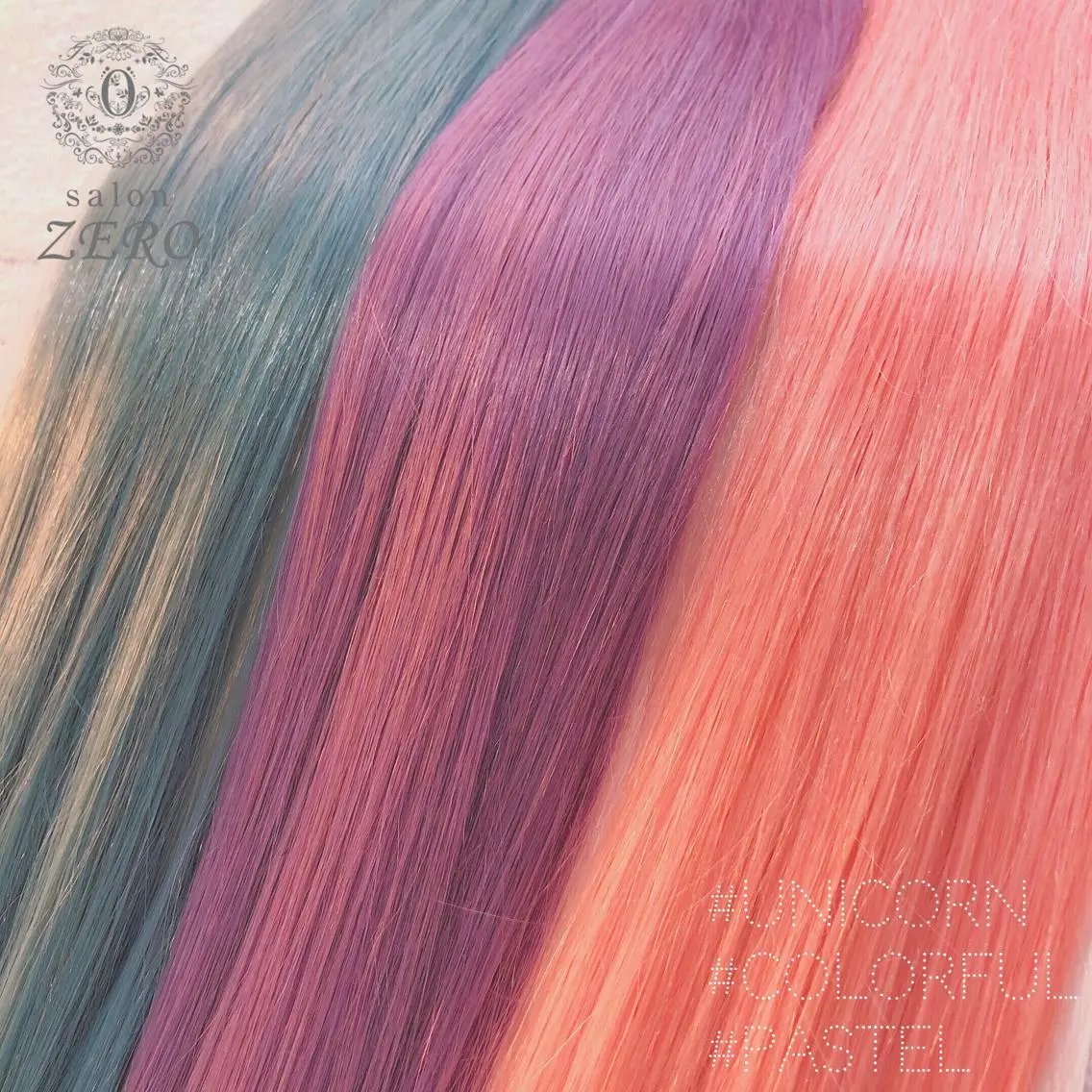 ロング カラー ヘアアレンジ メッシュ ユニコーンカラー Hair Make Salon ZEROのヘアスタイル