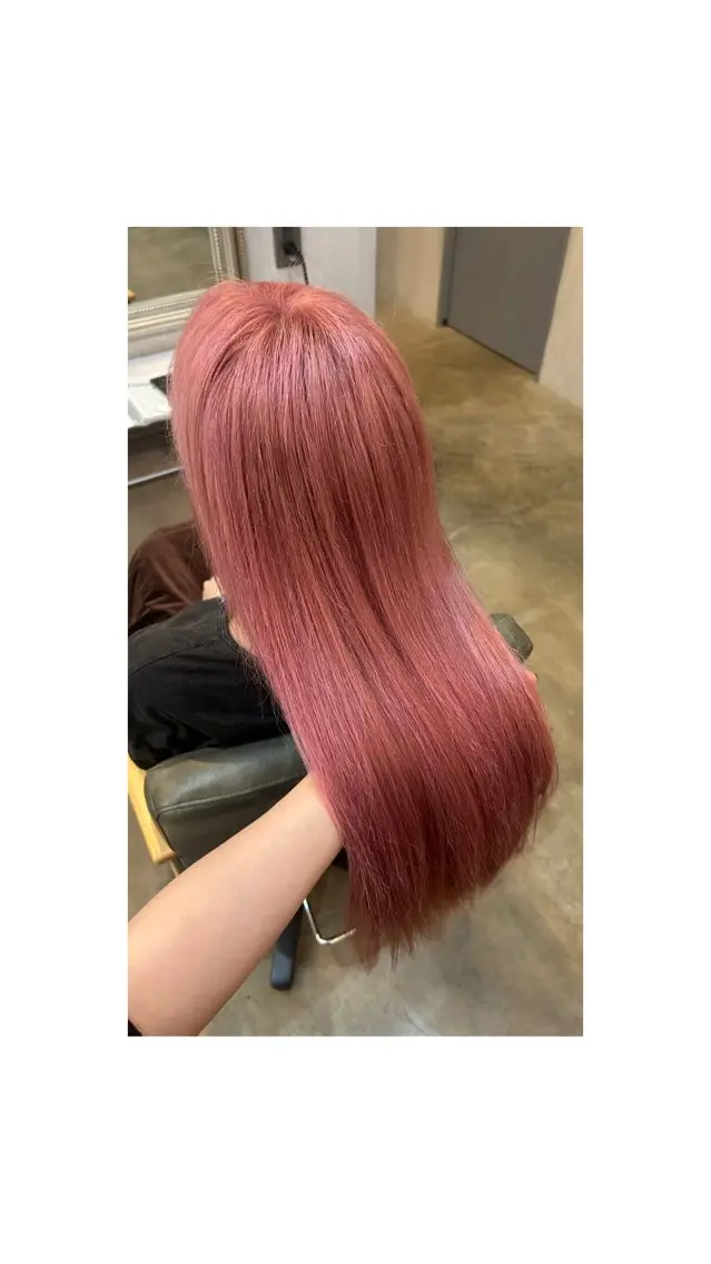 ロング カラー ブリーチ 透明感カラー ピンクカラー ヘアカラー 楓恋🎀ブリーチ・カ ラーモデル募集中🎀のヘアスタイル