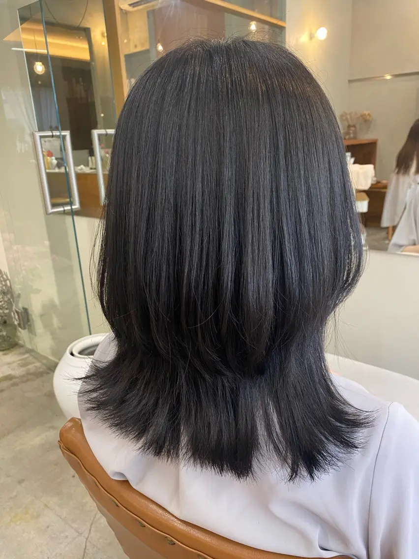 ミディアム カット ヘアカラー トリートメント 🌻花屋併設🌻濱 幸帆のヘアスタイル