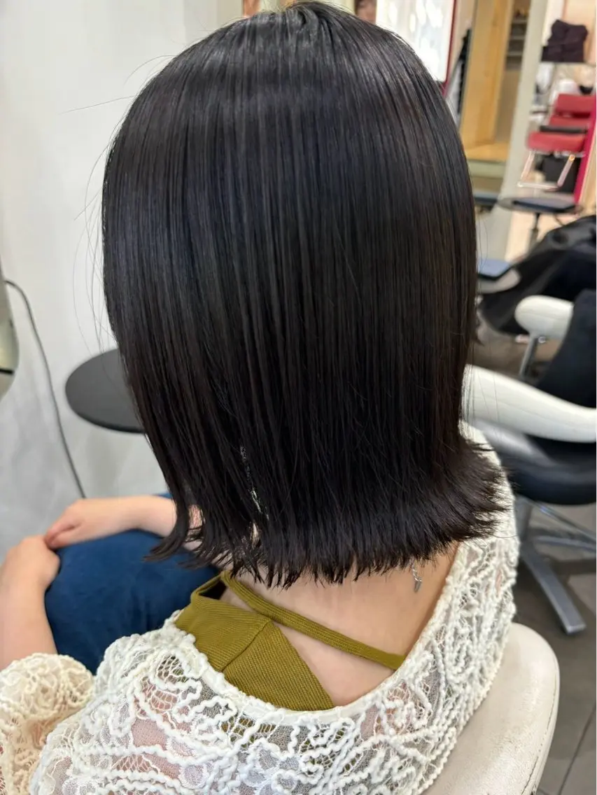 ミディアム カラー 矢口 ののかのヘアスタイル