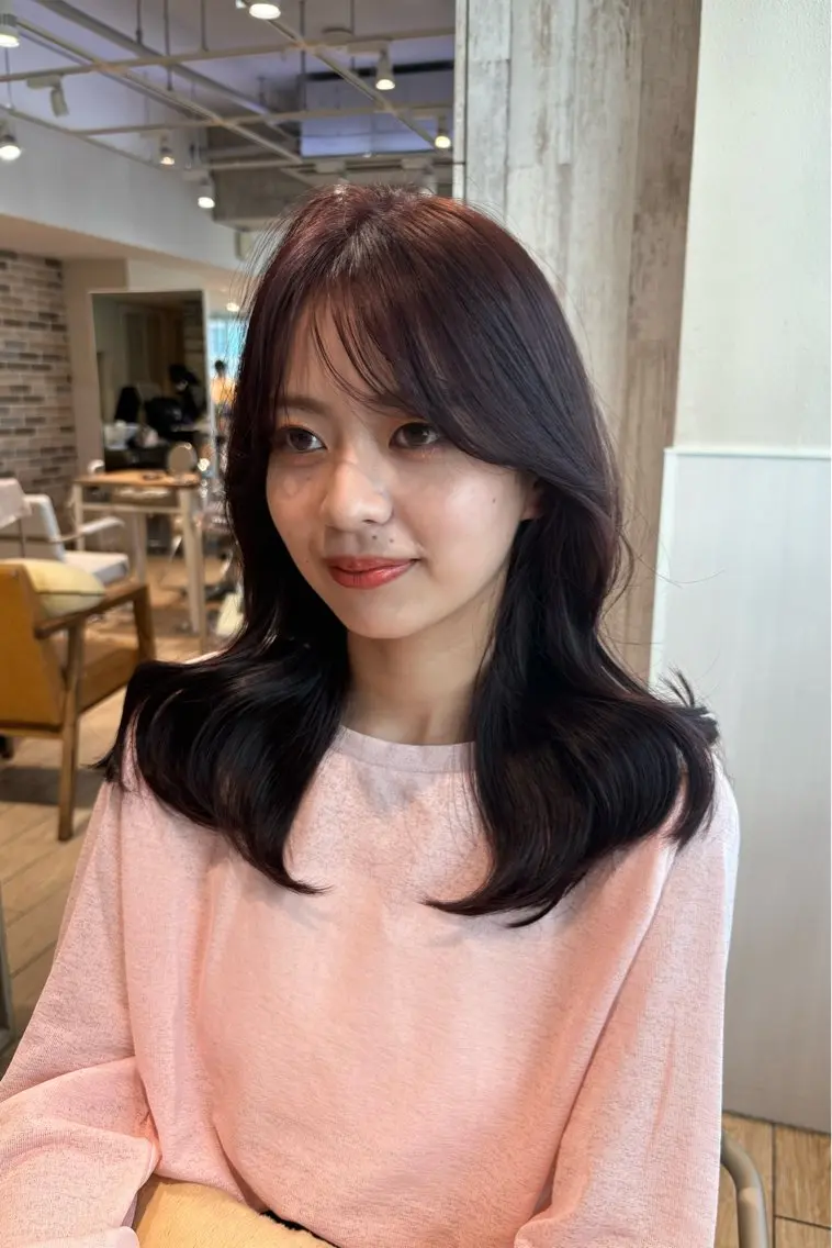 セミロング 似合わせカット⌇ヘア セット⌇A i‎🤍のヘアスタイル