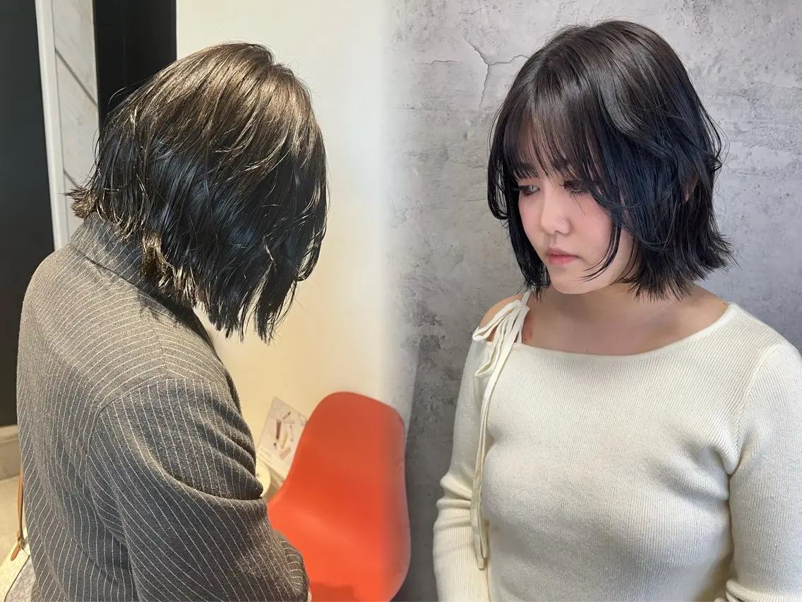 ショート ボブ ayaka🫧 梅田ダブルカラーのヘアスタイル