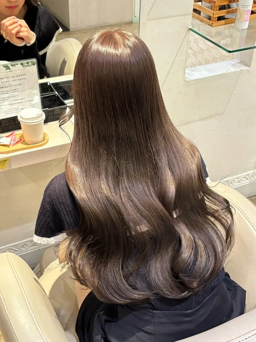 前髪カット+ワンカラーの写真