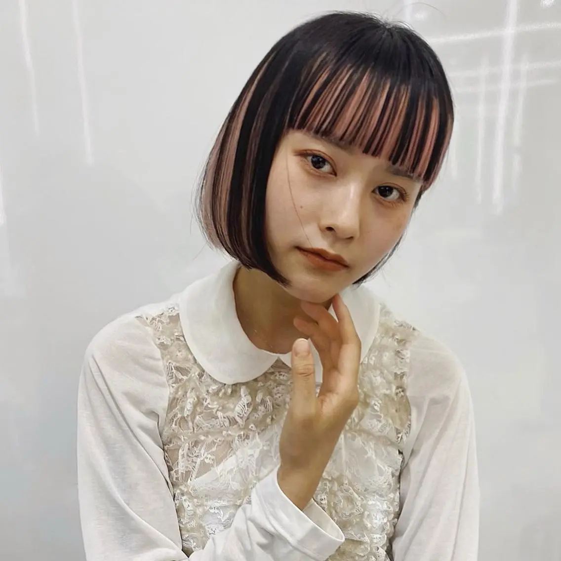 ミディアム カラー 森田 三琴のヘアスタイル