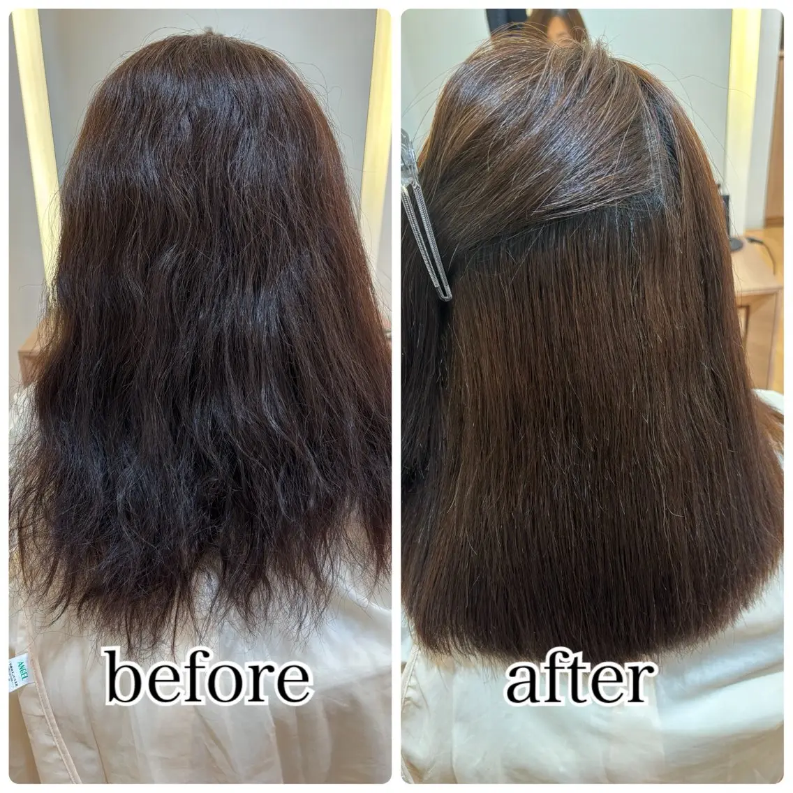 ミディアム 髪質改善カラー 清利あやなのヘアスタイル