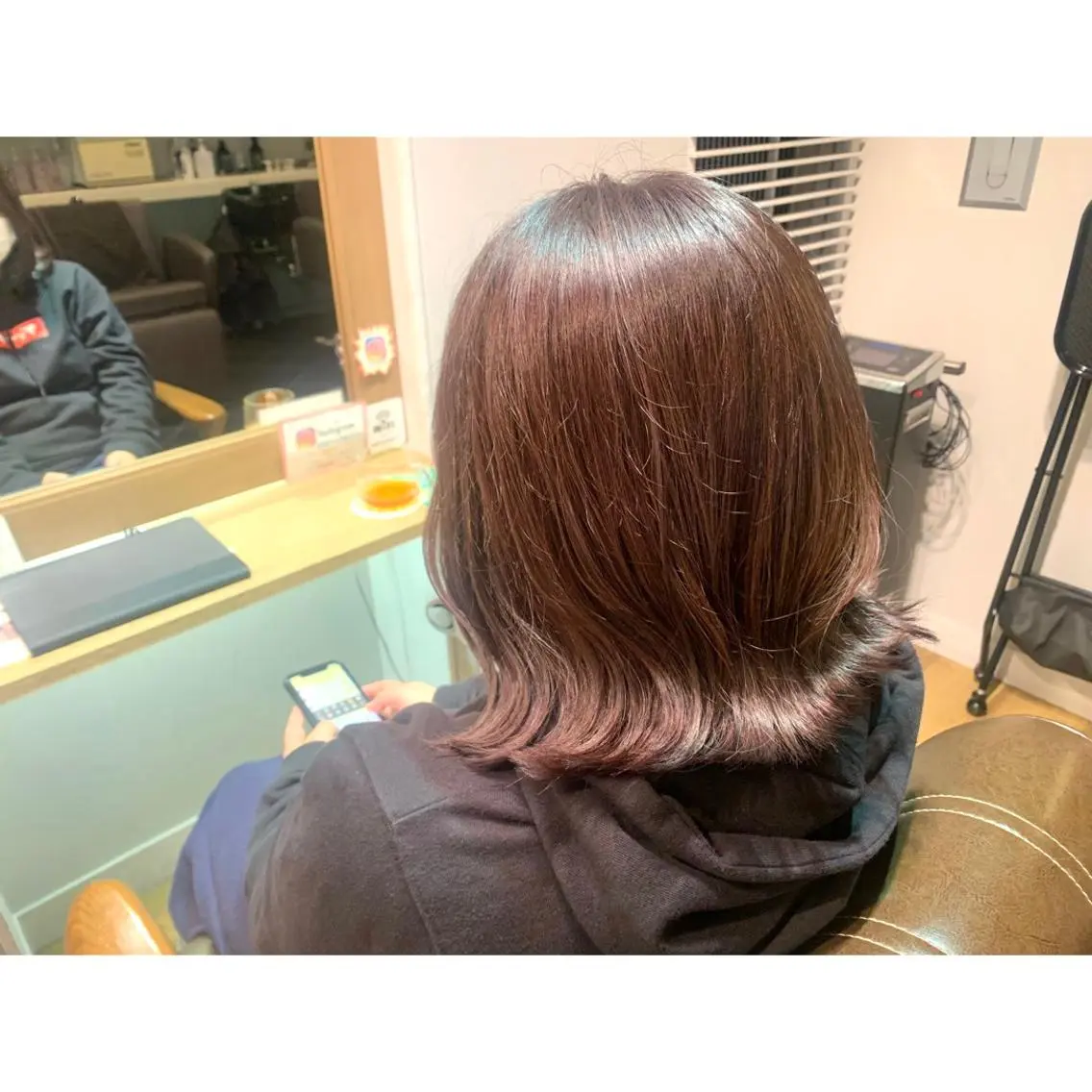 ミディアム カラー アッシュ パープルカラー パープルアッシュ ヘアカラー トリートメント ツキダテ ユイのヘアスタイル