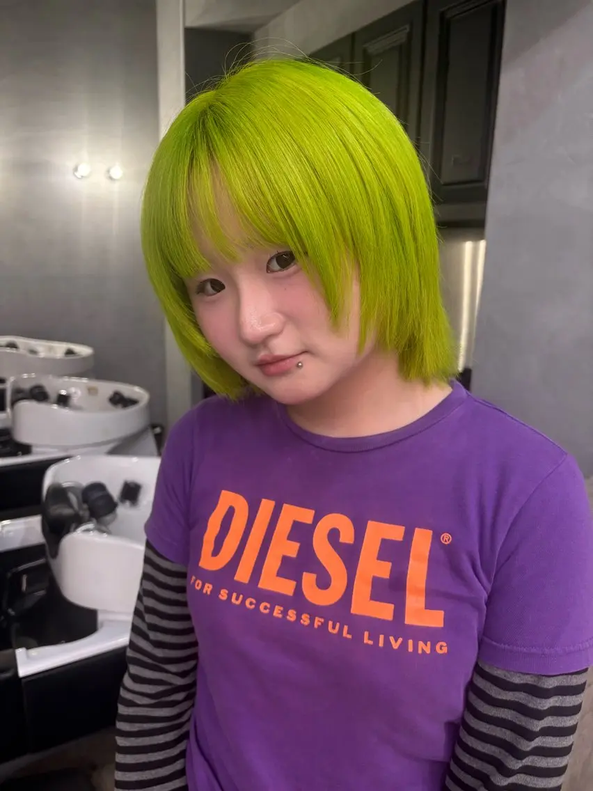 ミディアム カラー ヘアカラー デザインカラー /rioのヘアスタイル