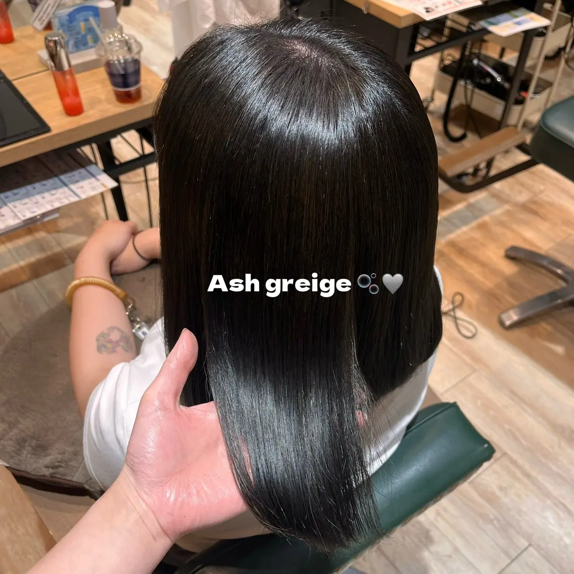 ミディアム カラー 透明感カラー オレンジ カット ヘアカラー トリートメント 透明感カラー/ ツヤ髪/古澤里菜のヘアスタイル