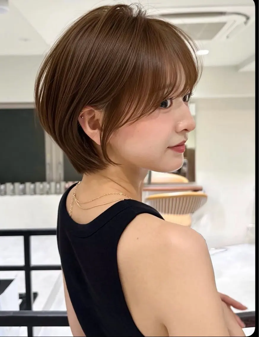 ショート カラー ヘアアレンジ キッズ ショートヘア 栄💗レイヤー｜ショ ートカット｜haruのヘアスタイル