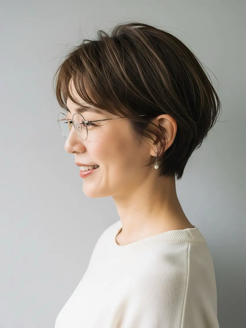 ショート カラー ハイライトカラー ハイライト カット ヘアカラー トリートメント 白髪ぼかし 中川 翔のヘアスタイル