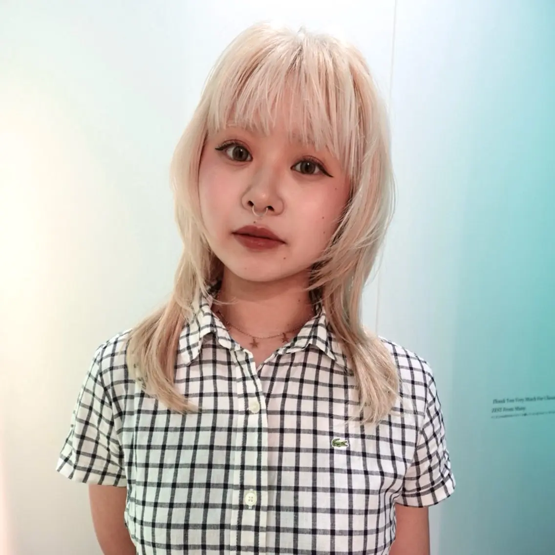 セミロング カラー ブロンド ホワイトブロンド カット ヘアカラー 吉祥寺/個性派/ kazuha🩰のヘアスタイル