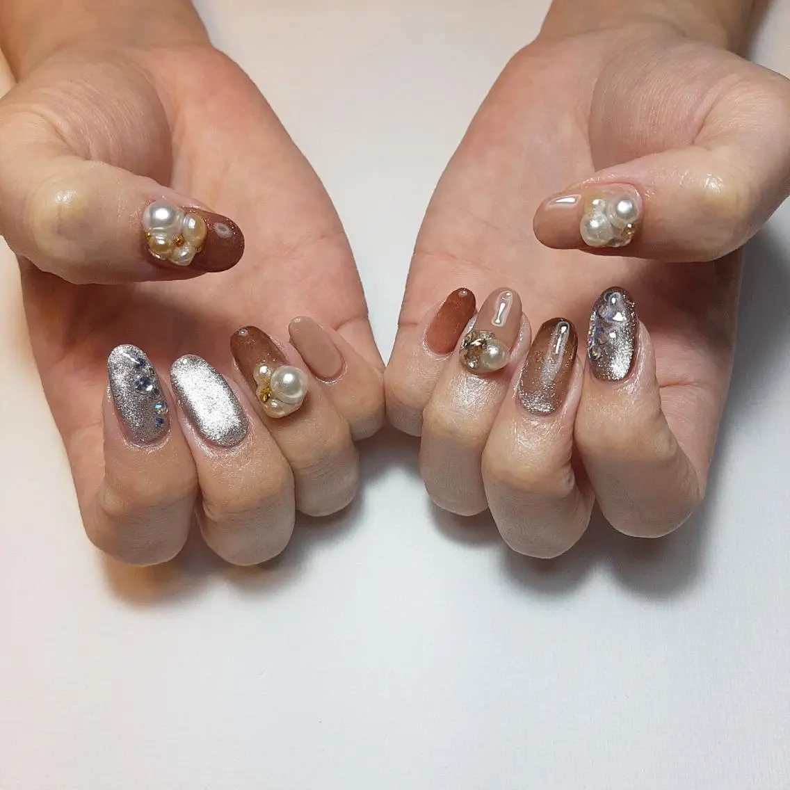 ネイル マグネットネイル 冬ネイル クリスマス owlnail /持込みデザイン専門のネイルデザイン