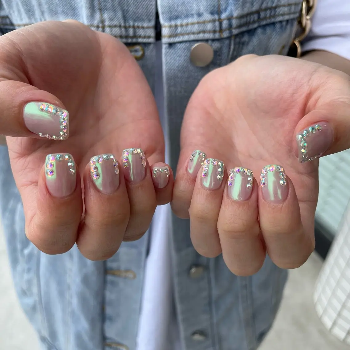 ネイル オーロラネイル キラキラネイル ennail ayaのネイルデザイン