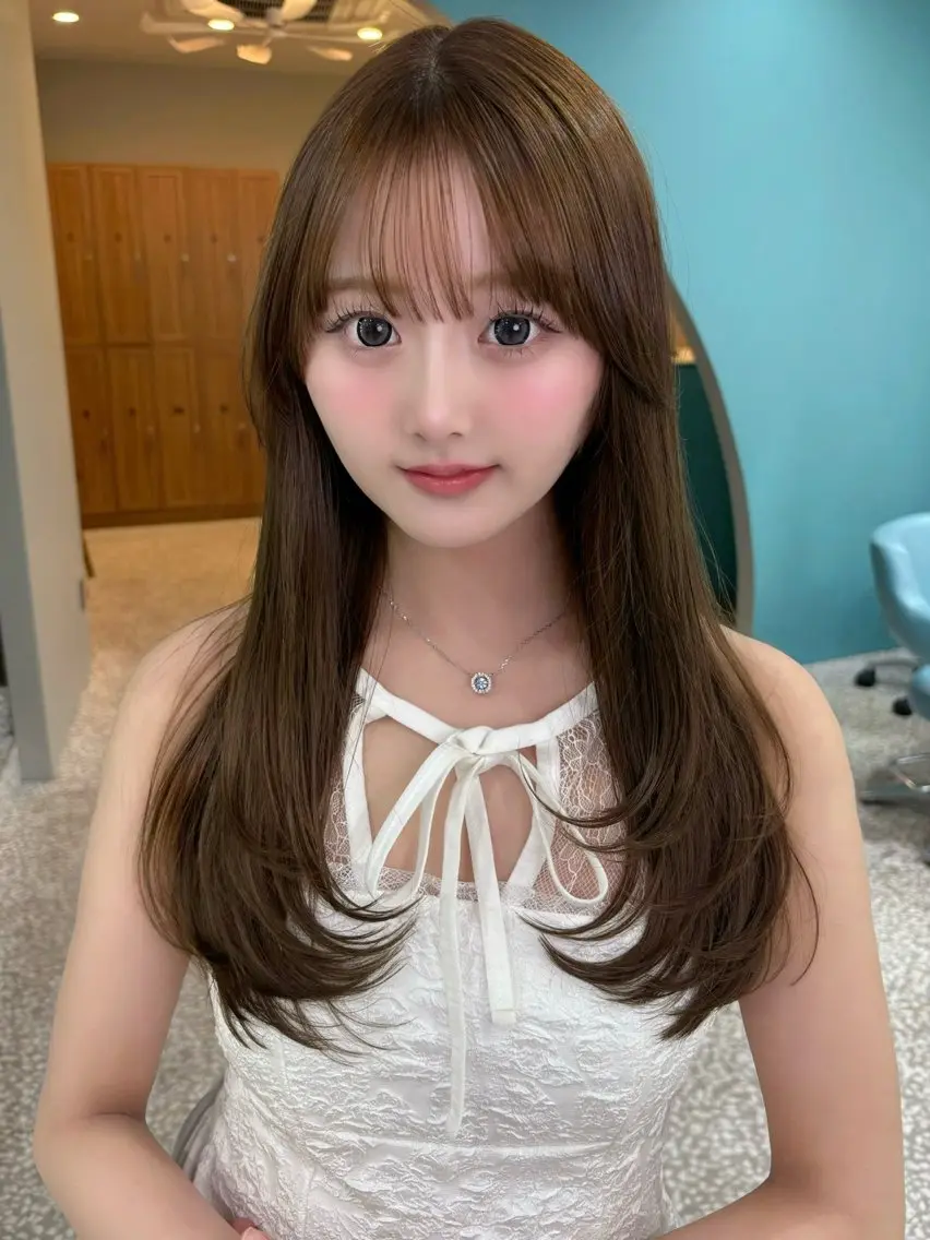 ロング カラー ベージュカラー ブリーチ ブラウンカラー ブラウンベージュ 透明感カラー カット ヘアカラー トリートメント 透明感カラー Nau🎀のヘアスタイル