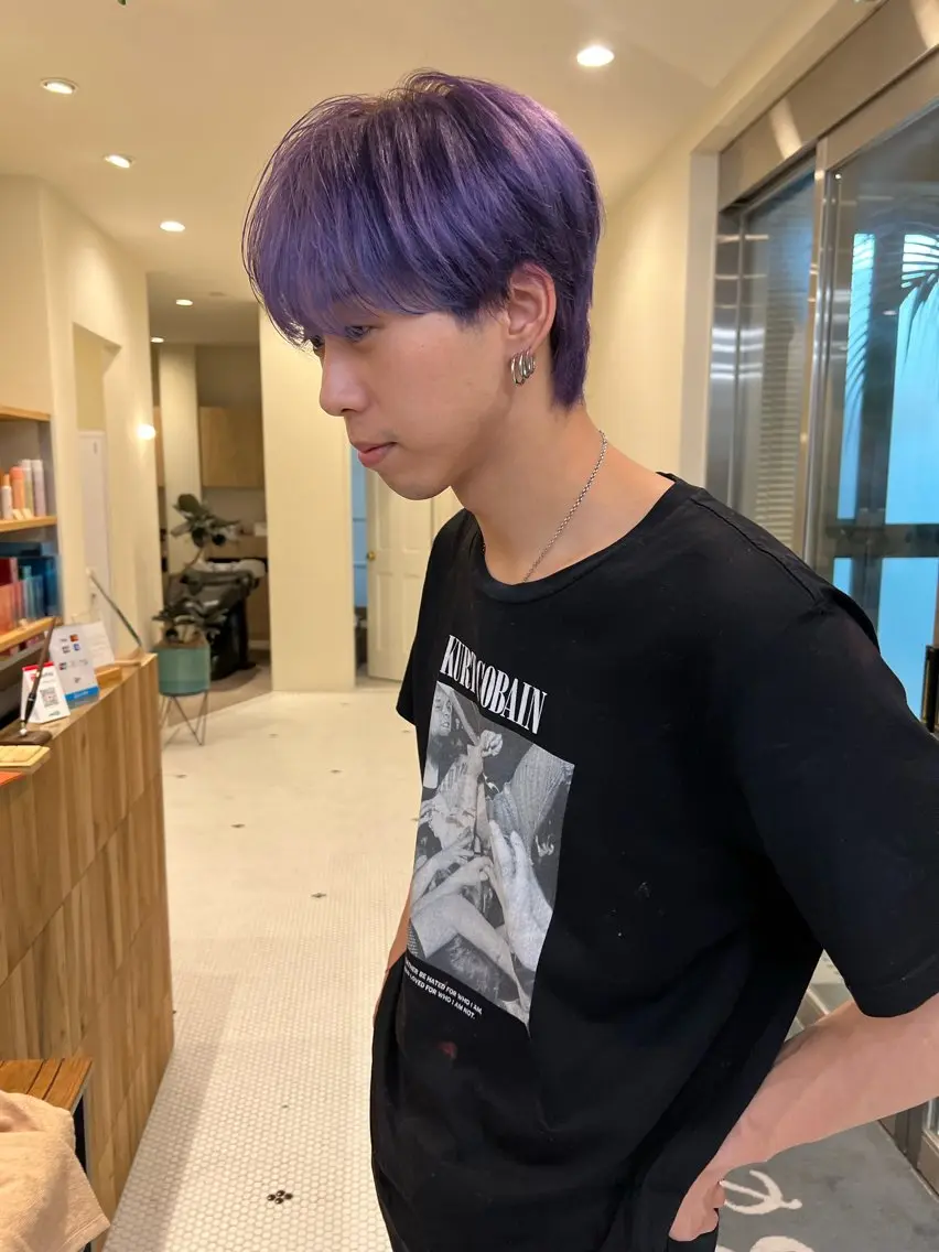 カラー メンズ メンズブリーチ ブリーチ 抜きっぱなしブロンド /ハイトーン/カナタのヘアスタイル